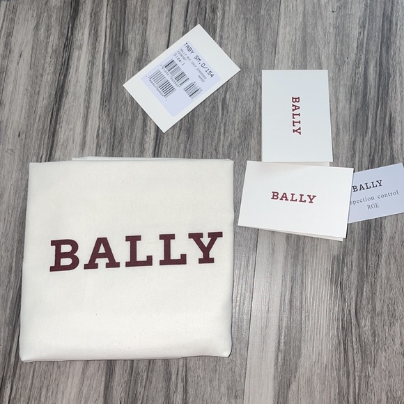 NWT Bally satchel taby crossbody red calf embossed - Picture 5 of 8